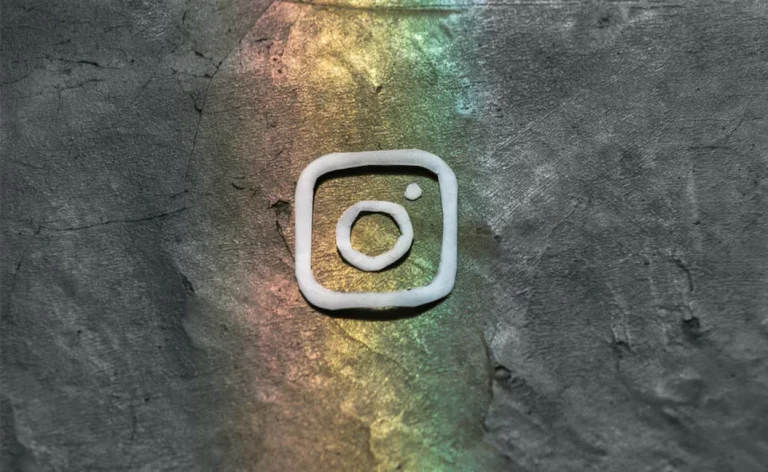 The Instagram icon re-created in clay.