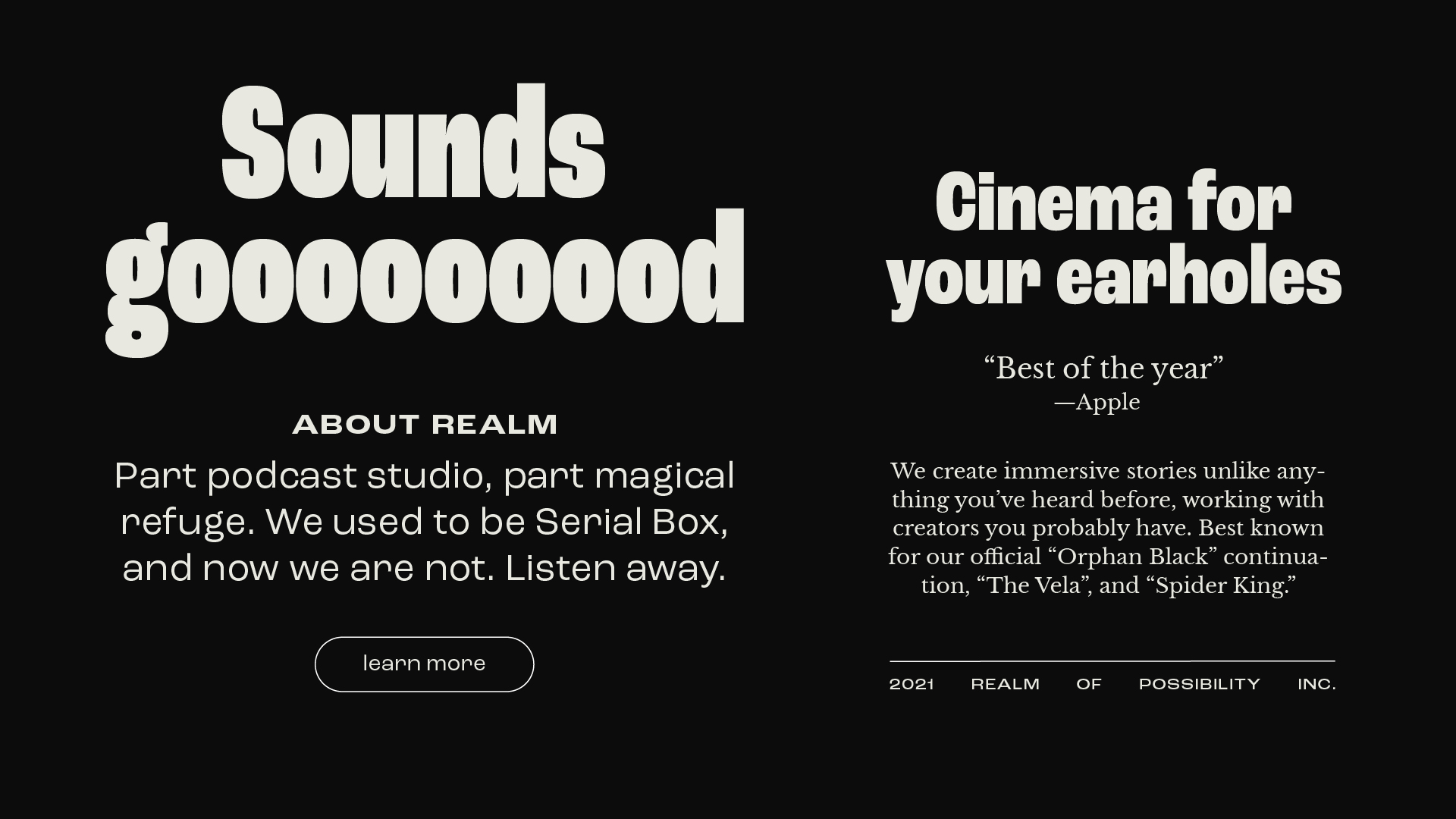 Realm retro typography